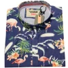 Lyhythihainen kauluspaita flamingokuosilla
