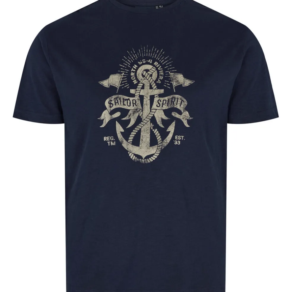 Navy ankkuri t-paita
