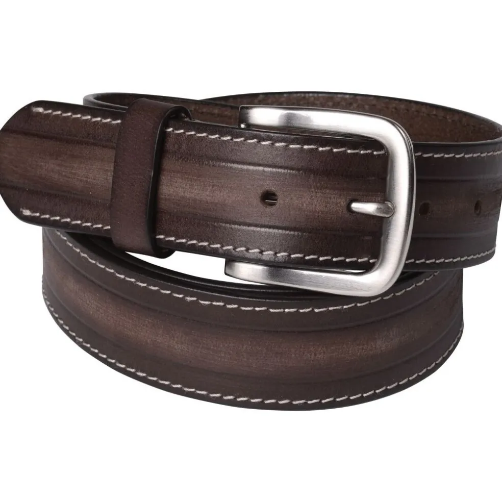 Ruskea nahkavyö 39mm