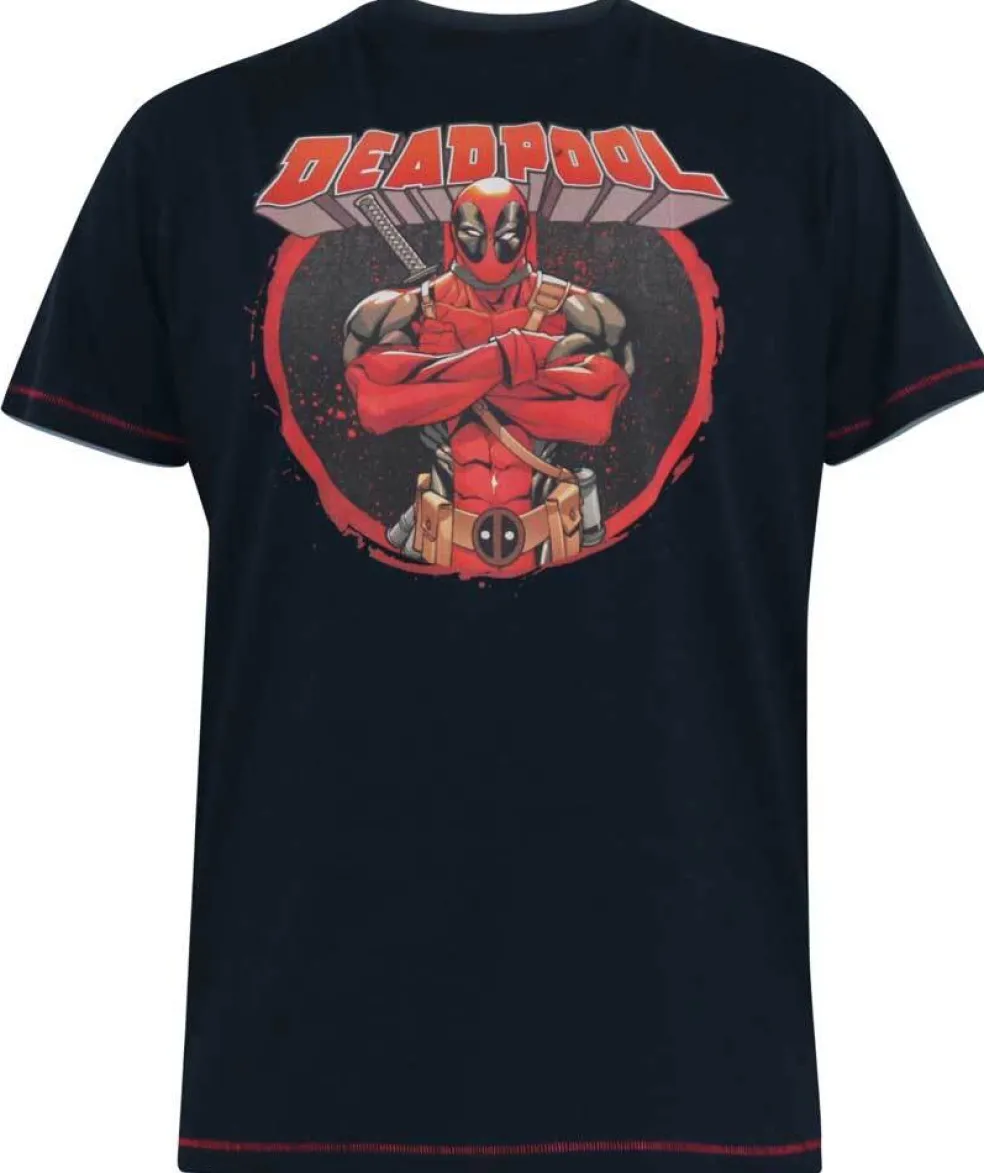 Tummansininen Deadpool t-paita